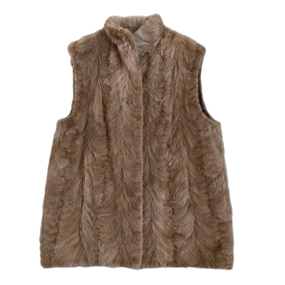 Women’s Light Tan Mink Fur Vest